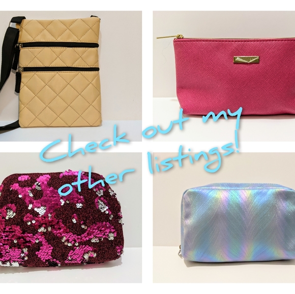 NWOT Ulta Tapered Pink and White Cosmetic Bag - Picture 6 of 6